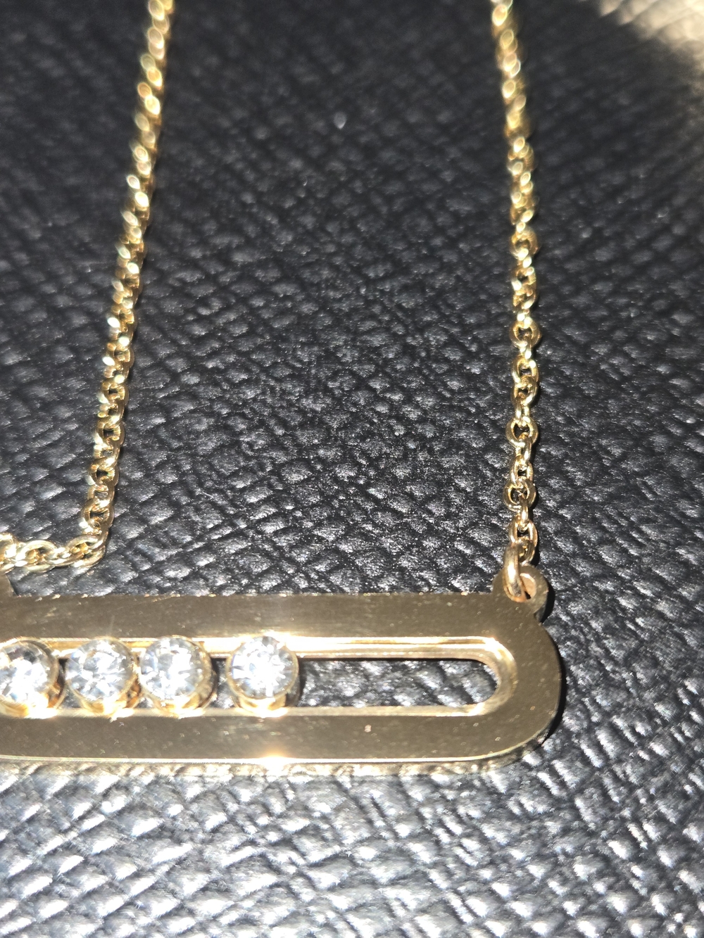 Stainless Steel Gold Tone Necklace, Bracelet & Earrings Jewelry Set - Picture 3 of 9